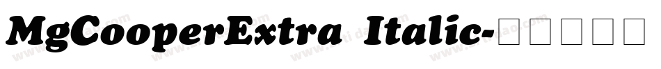 MgCooperExtra Italic字体转换